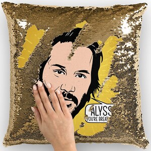 Funny sequin hotsell reveal pillow