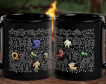 Bigfoot Mug-Alien Mug-Sasquatch Mug-Yeti Mug-Mothman Mug-Kraken Mug-Cryptid Mug-Cryptozoology Mug-Monster Mug-Sci Fi Mug-Paranormal Mug