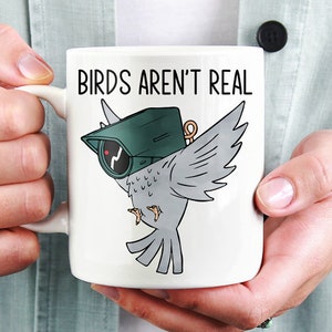 Personalize Birds Aren't Real Mug-Pigeons Are Not Real-Birds Are A Lie-Funny Bird Mug-Birds Are Not Real Mug-Woke Mug-Conspiracy Theory Mug