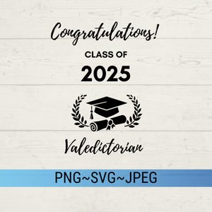 Abschluss 2025 SVG, Herzlichen Glückwunsch Valedictorian SVG, Klasse von 2025 Abschluss SVG, Valedictorian Png, High School Abschluss SVG, College