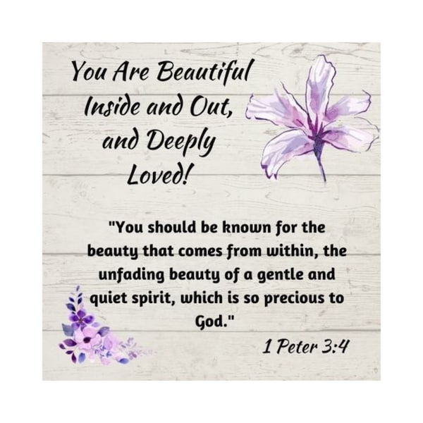 You Are Beautiful SVG, 1 Peter 3:4, Cricut, You Are Beautiful PNG, 1 Peter 3.4 Svg, Bible Verse Svg, Instant Download, Digital Download