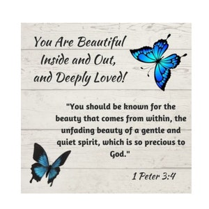 You Are Beautiful SVG, 1 Peter 3:4, Cricut, You Are Beautiful PNG, 1 Peter 3.4 Svg, Bible Verse Svg, Instant Download, Digital Download