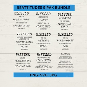 Beatitudes SVG Bundle: Sermon on the Mount (Digital Download)