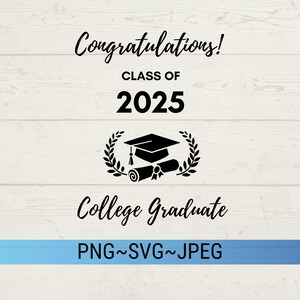 Abschluss 2025 SVG, Glückwünsche College Grad SVG, Klasse von 2025 Abschluss SVG, College Grad Png, College bestanden, Abitur