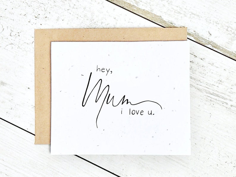 Mother/'s Day Card Plantable Card Seed Paper Card Watercolour Card Biodegradable Handmade