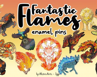 Fantastic Flames Mystery Pins