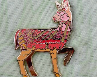 Spring Doe: Wild Sky Version 2 Enamel Pin