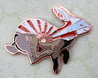 Dawn Rabbit: Wild Sky Version 2 Enamel Pin