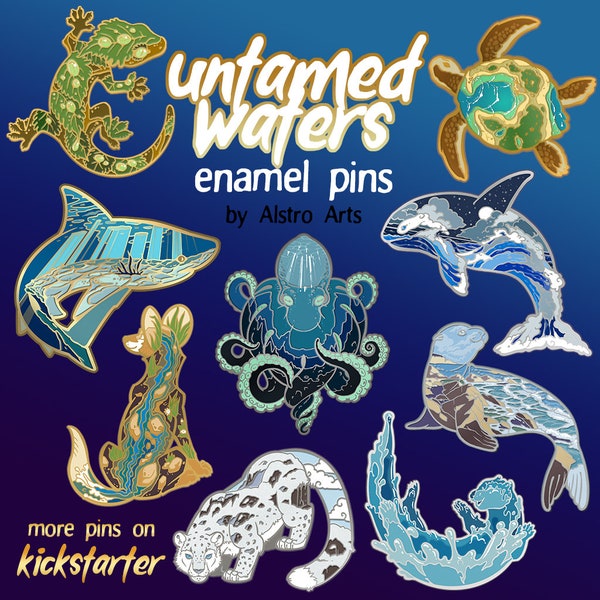 Untamed Waters Mystery Pins