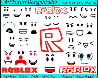 Roblox Silhouette Etsy - roblox svg roblox faces svg roblox silhouette clipart printable cut files svg ai eps dxf png 300 dpi