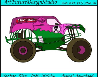 Free Free 202 Silhouette Grave Digger Monster Truck Svg SVG PNG EPS DXF File