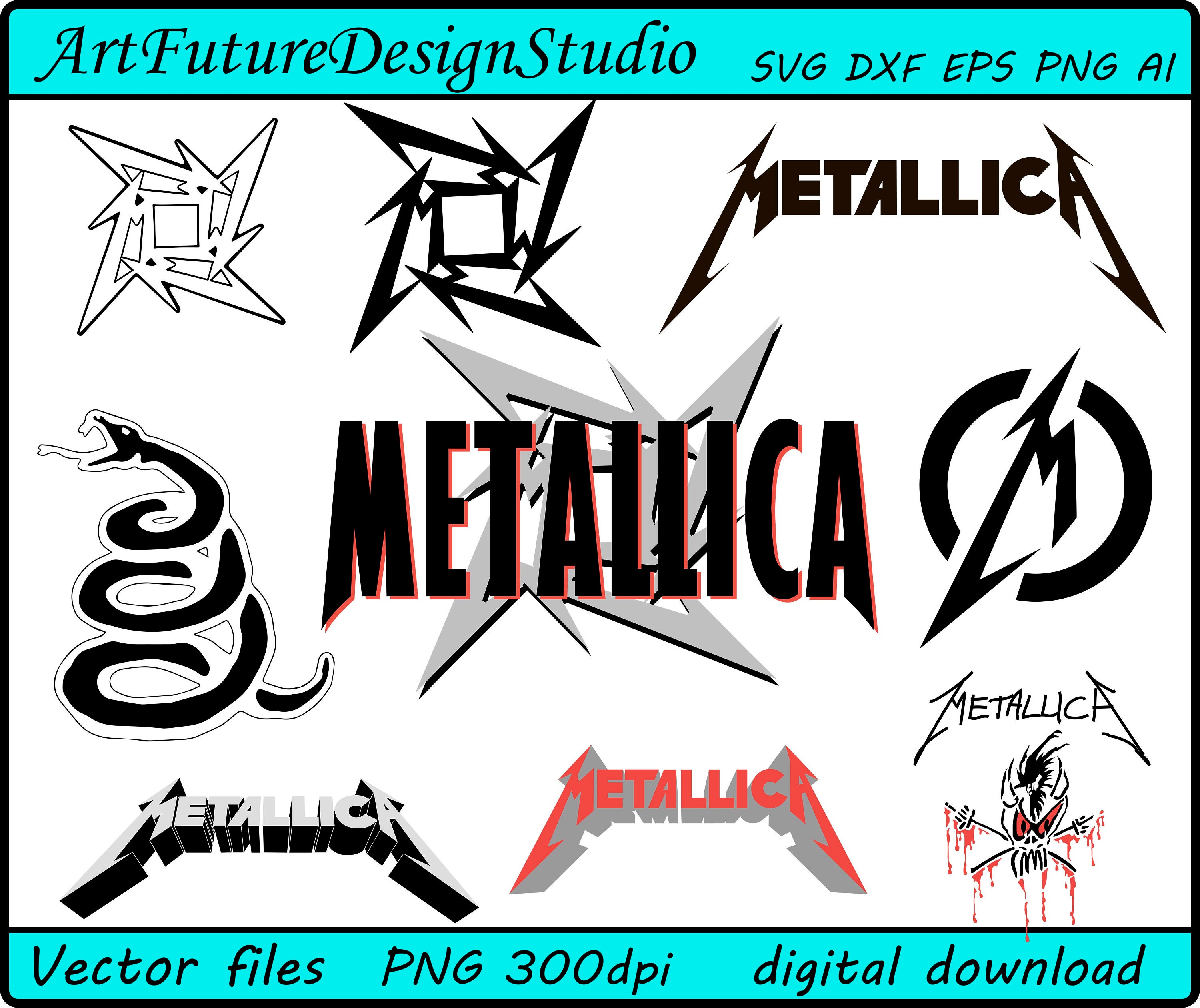 Metallica svg Bands svg Metallica clipart printable Cut | Etsy