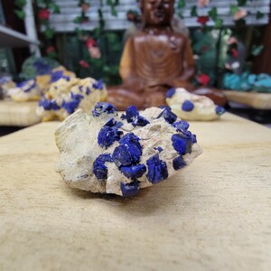 Azurite & Malachite Crystals on Matrix from Morocco