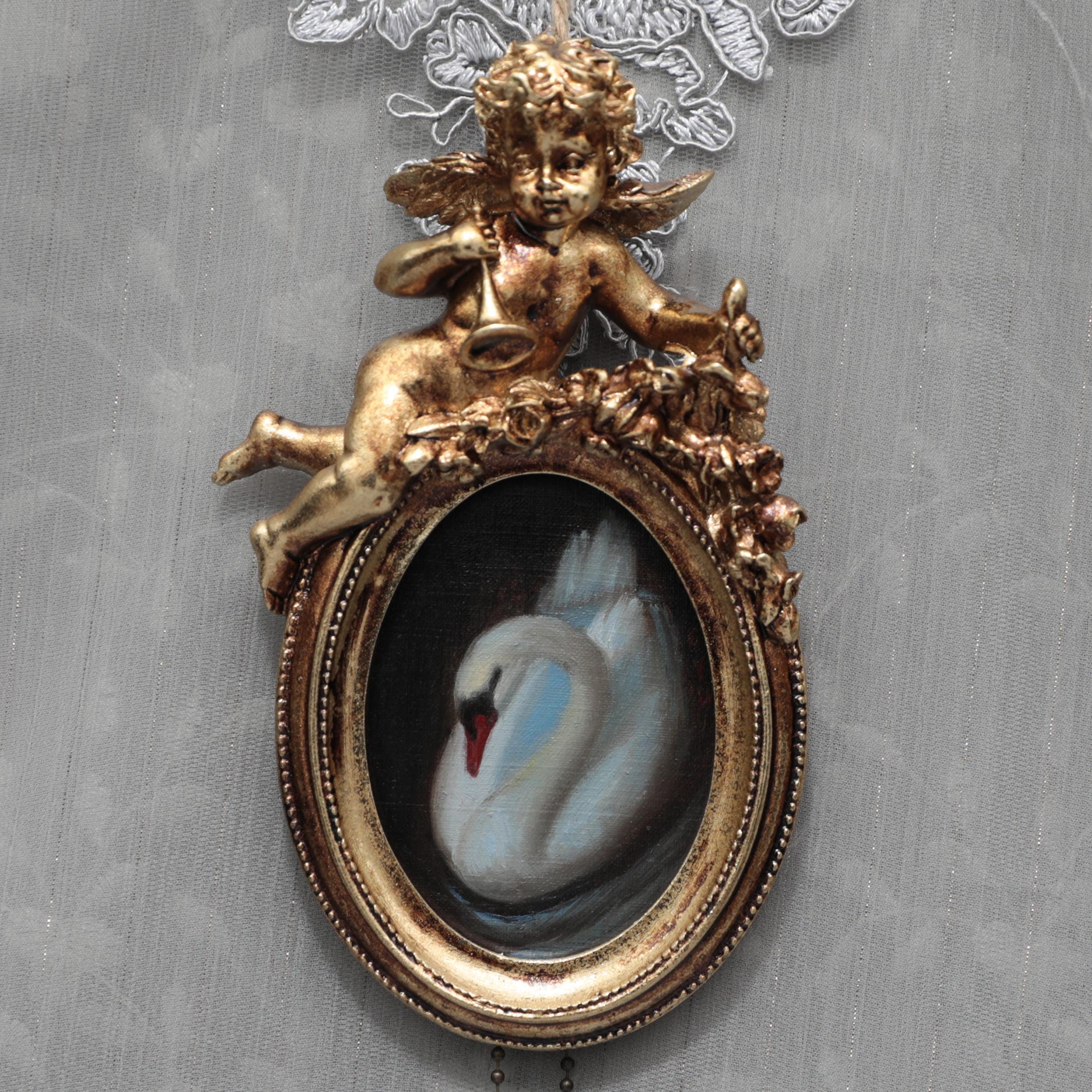 Deux Médaillons Anciens En Terre Cuite - Style Antique - Chérubins Et Anges