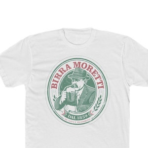 BIRRA MORETTI classic vintage-style Italian Beer T-shirt