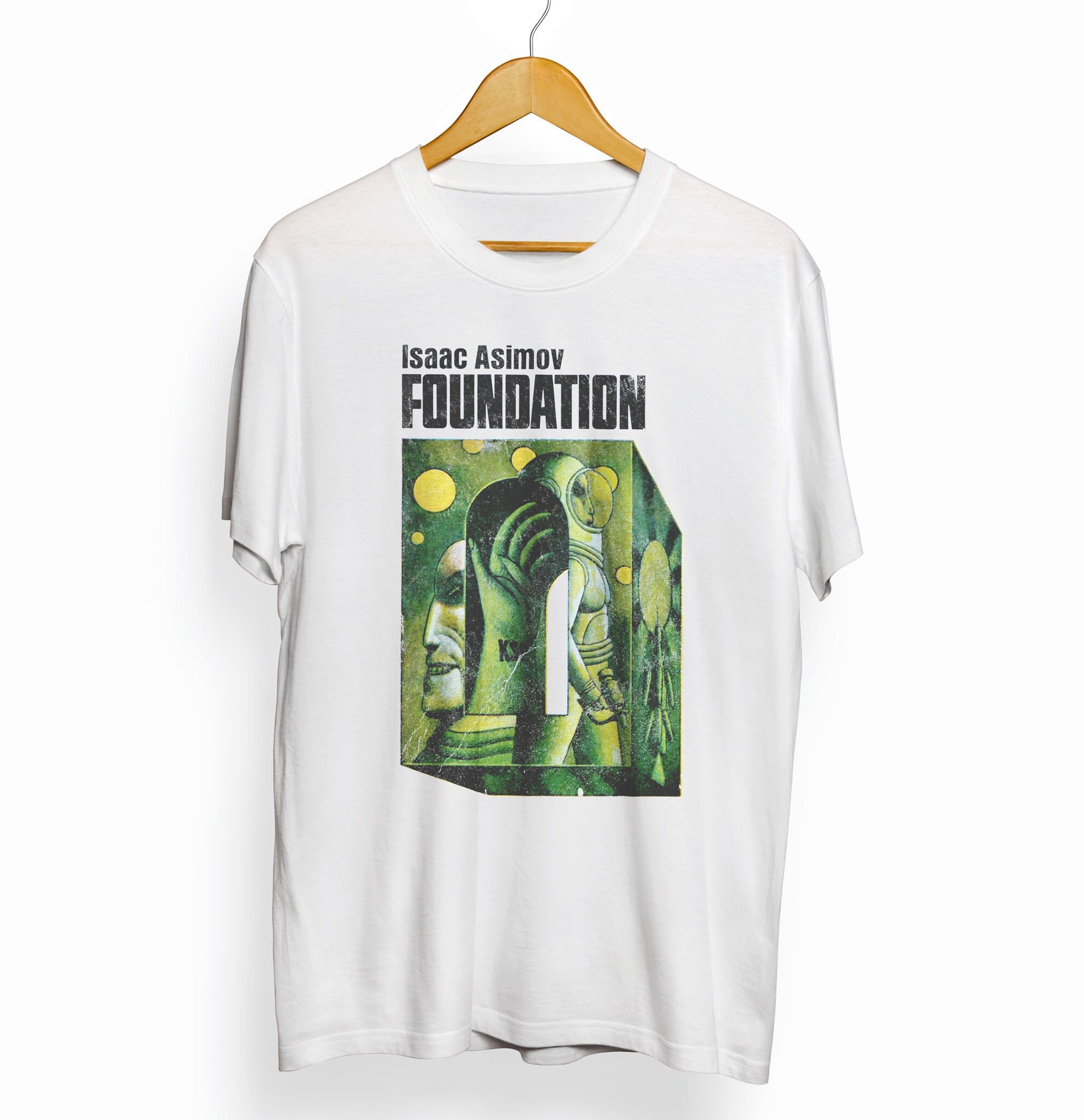 [Out of Print] Isaac Asimov / Foundation Womens Relaxed Fit Tee (Black) - [アウト・オブ・プリント] ファウンデーション Tシャツ Foundation unisex book t-shirt — Out of Print