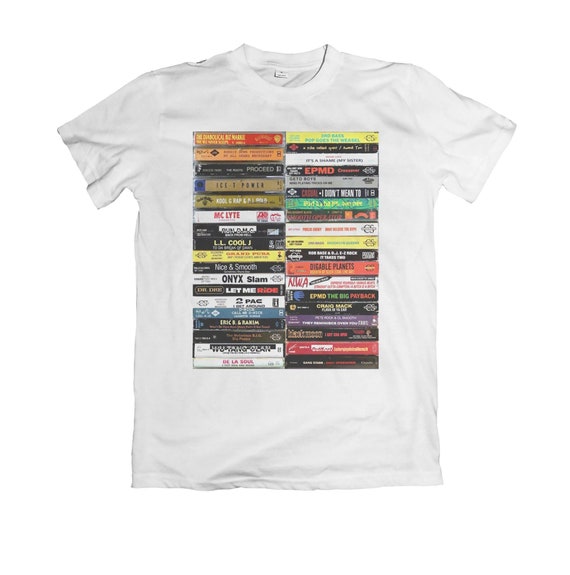 Vintage s s Hip Hop Cassette Tapes T shirt Mixtape   Etsy Denmark