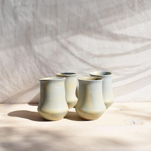Handmade Ceramic Stoneware Water Cups Set: Ancient Greek Pottery Tumblers