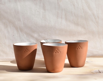Small Ceramic Wine Cups Set | Artisan Tumblers | Handmade Pottery | Ceramic Cup | Wine Gifts | Tableware | Stoneware | Minimalist Cups