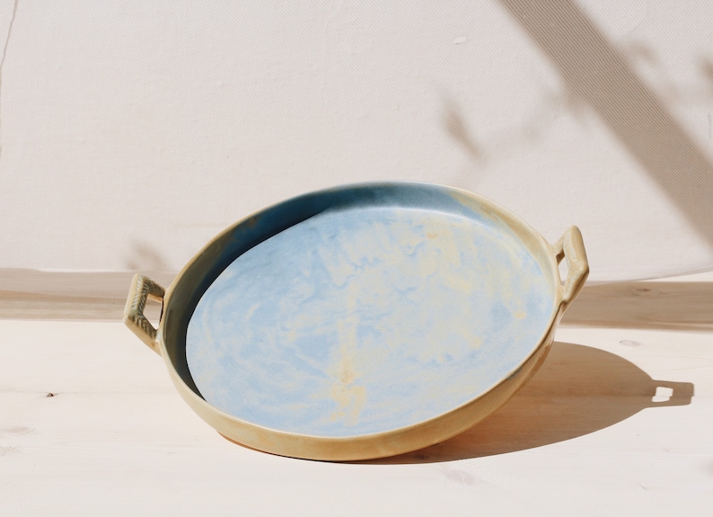 Ceramic Serving Platter Platters and Trays Tea Tray Etsy