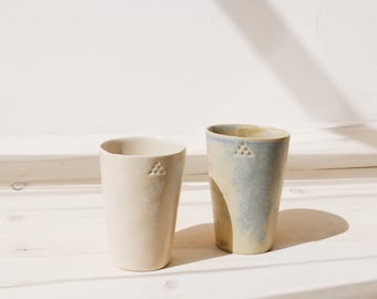 Ceramic Water Cup Set Of 2 | Handmade Pottery | Drinkware Sets | Ceramics | Stoneware | Tableware| Minimalist | Large Cups | Ceramic Cup Set