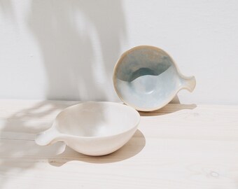 Ceramic Bowls With Small Handle Set of 2 | Soup Bowls | Ceramics and Pottery | Pasta Bowls | Ceramic Bowls | Handmade Ceramics | Ramen Bowl