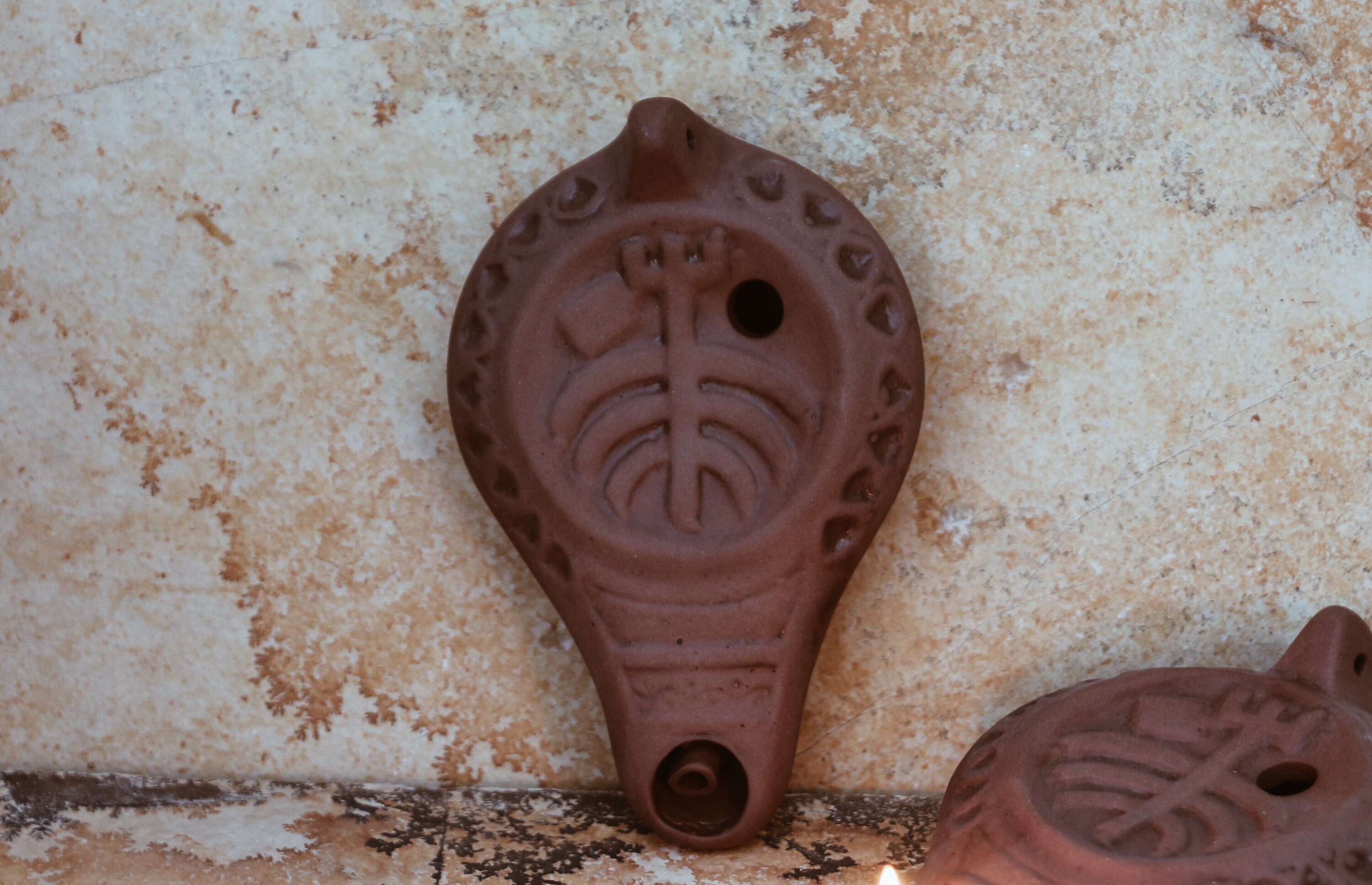 陶器製古代オリーブオイルランプ | オイルランプ | クラシックユダヤ