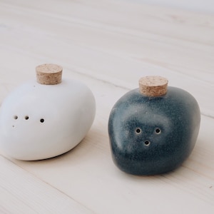 Ceramic Salt and Pepper Shakers Handmade Pottery Salt and Pepper Shakers Tableware Dinnerware Salt and Pepper Set Ceramics image 9