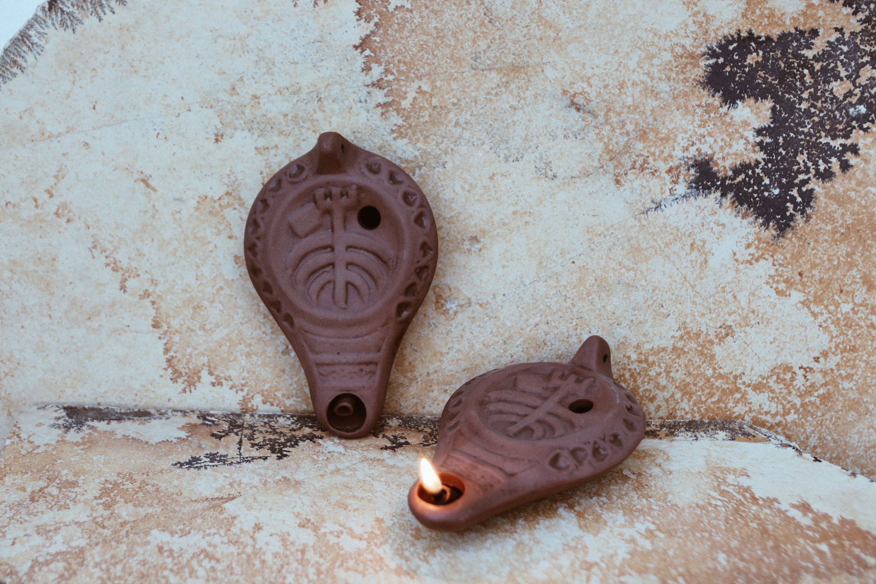 Ceramic Ancient Olive Oil Lamp Oil Lamp Classic Jewish Oil Etsy