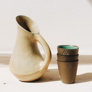 Ceramic Water Pitcher | Pitcher Vase | Ceramics Handmade | Large Water Jug | Tableware | Ceramics | Drinkware | Homeware | Pottery Pitcher