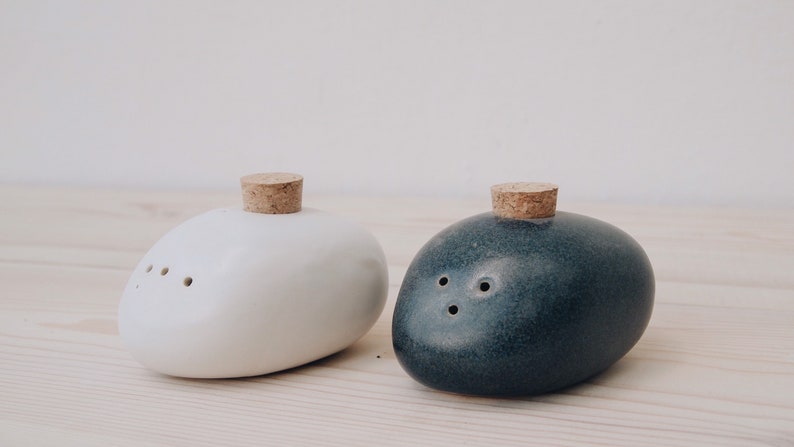 Ceramic Salt and Pepper Shakers Handmade Pottery Salt and Pepper Shakers Tableware Dinnerware Salt and Pepper Set Ceramics image 8