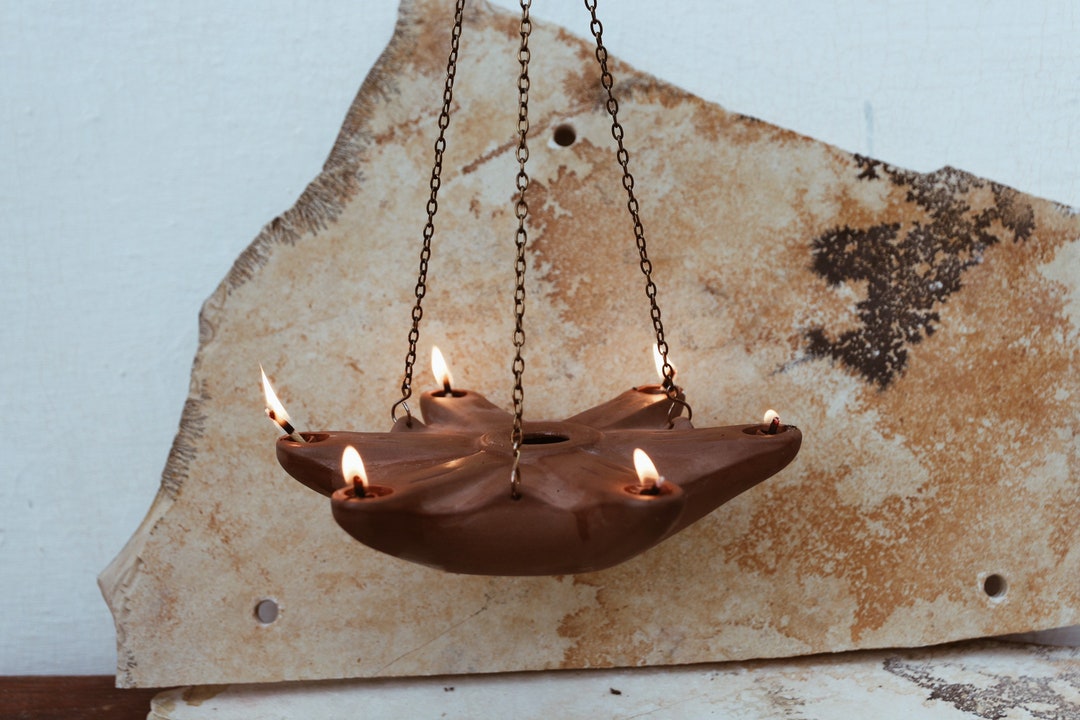 Ceramic Hanging Oil Lamp Ancient Greek Oil Lamp Ancient Oil Lamp