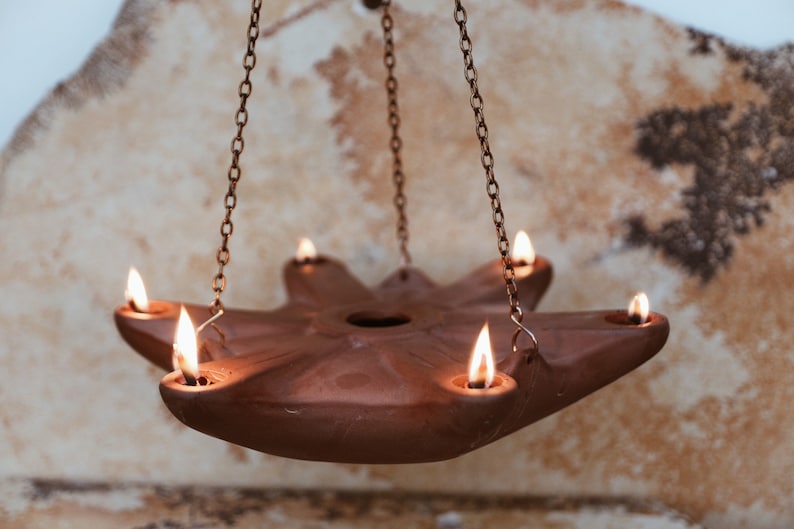 Ceramic Hanging Oil Lamp Ancient Greek Oil Lamp Ancient Etsy