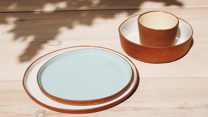 Ceramic Dinner Plates Handmade Pottery Ceramic Plates and Cups Set Dinnerware Sets Plate Sets Tableware Set Modern Ceramics imagem 6