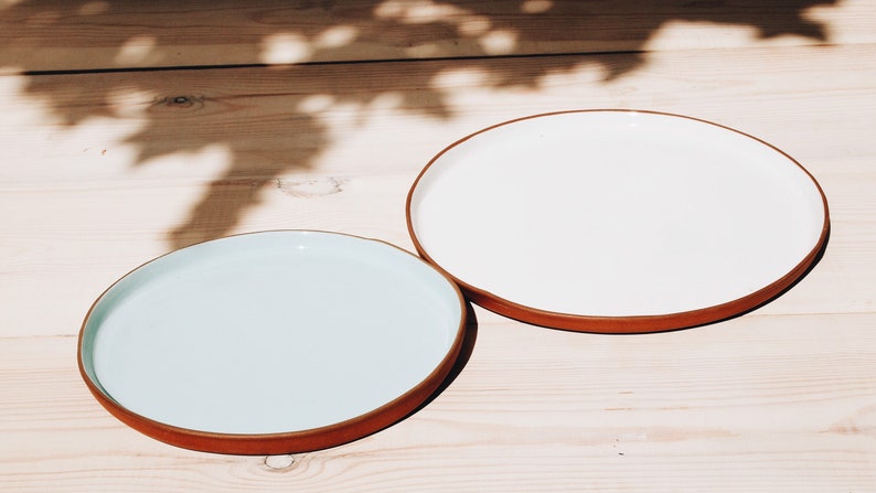 Colorful Ceramic Plates Set Mix and Match Plates Handmade Ceramics Handmade Pottery Tableware Set Dinnerware Statement Plate Set image 2