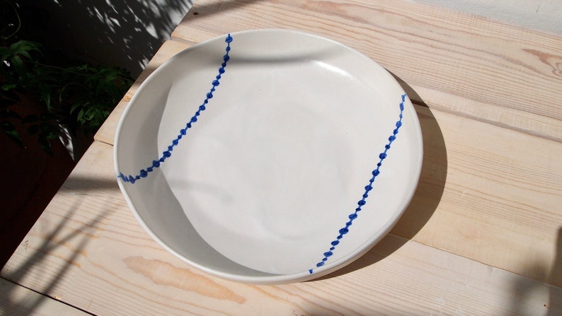 X-Large Ceramic Serving Bowl Fruit Bowl Ceramics and Pottery Handmade Ceramic Bowl Serving Bowl Greek Pottery Centerpiece Home image 3