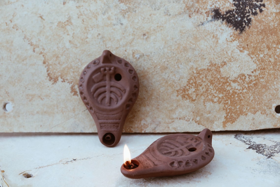 Ceramic Ancient Olive Oil Lamp Oil Lamp Classic Jewish Oil Etsy