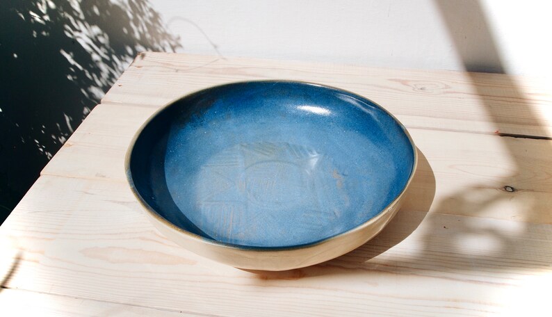 X-Large Ceramic Serving Bowl Fruit Bowl Ceramics and Pottery Handmade Ceramic Bowl Serving Bowl Greek Pottery Centerpiece Home image 4