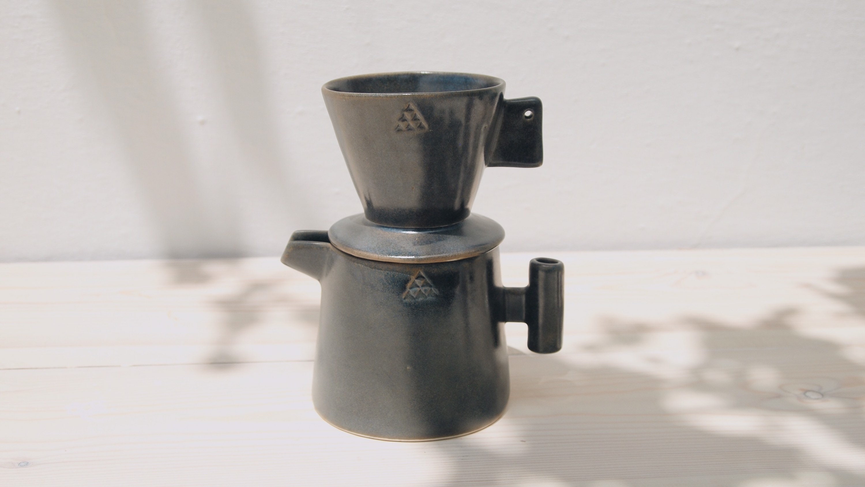 Cafetière en Céramique | Poterie Faite à La Main Filtre Café Dripper de Céramique Pour Over Décor Cu