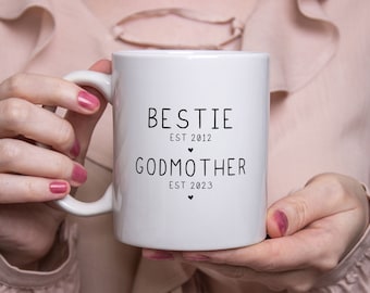 Will You Be My Godmother Mug, Best friend to Godmother, Promoted to Godmother, Godparents Gifts, Gift for Godmother, Bestie Godmother