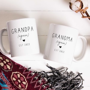 Grandparents Again Mugs, Grandparent Baby Announcement, Promoted to Grandma, Promoted to Grandpa, Promoted to Grandparents, Pregnancy