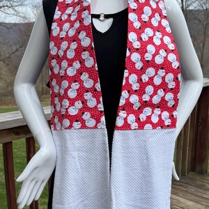 Winter Snowman Kitchen Towel Scarf / Tea Towel Boa / Free Domestic Shipping