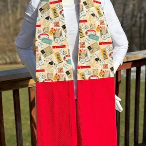 Travel Kitchen Towel Scarf / Tea Towel Boa / Free Domestic Shipping