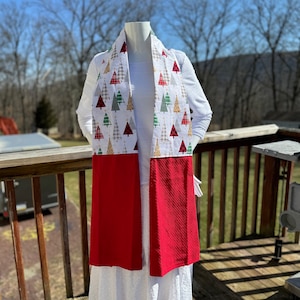 Christmas Tree Kitchen Towel Scarf / Tea Towel Boa / Free Domestic Shipping