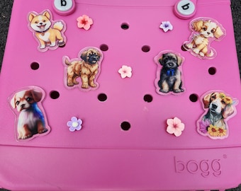 Bogg Bag Charms DOG Charm, Cute, Puppy, Dogs, Dog Lover Charms, One of a Kind, Summer Charms Nurse Bag Beach Bag Pop In Bit
