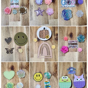 Bogg Bag Charms READY TO SHIP Sets Pre-Made Sets Flowers Bows Coquette Butterfly Faith Summer Pop Ins Bit Beach Summer Bag