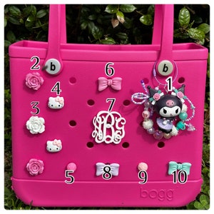 YEALQUE 13Pcs 3D Flower Bogg Bags Charms, 15 Different