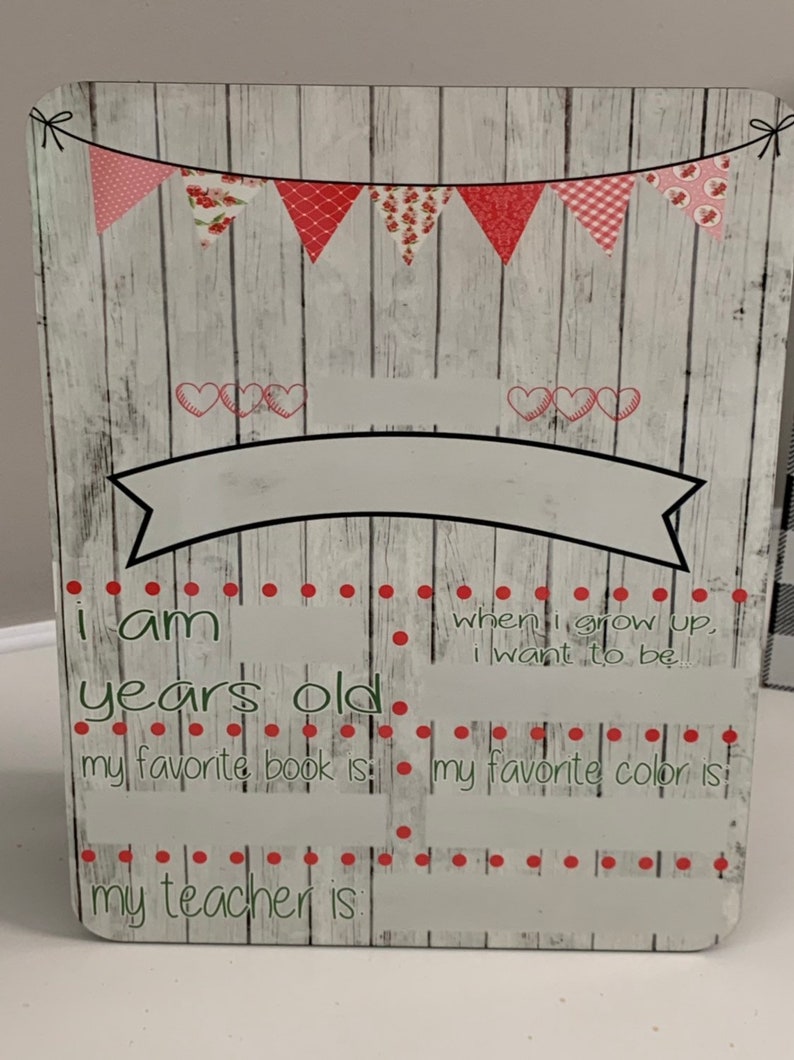 First Day of School Last Day of School Dry Erase Board Back to Etsy