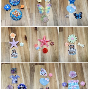 Bogg Bag Charms READY TO SHIP Sets Pre-Made Sets Flowers Bows Coquette Butterfly Summer Pop Ins Bit Beach Summer Bag Ocean Hearts Medical