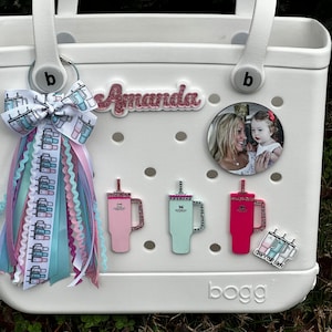 Trendy Cup Bogg Bag Charm: Personalized Beach Bag Tag